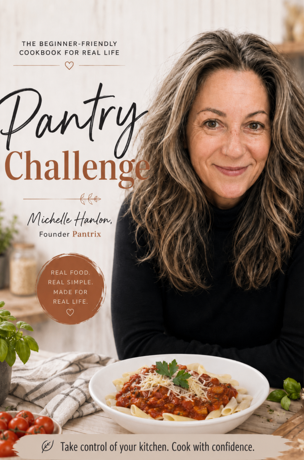 The Pantry Challenge cookbook cover by Michelle Hanlon