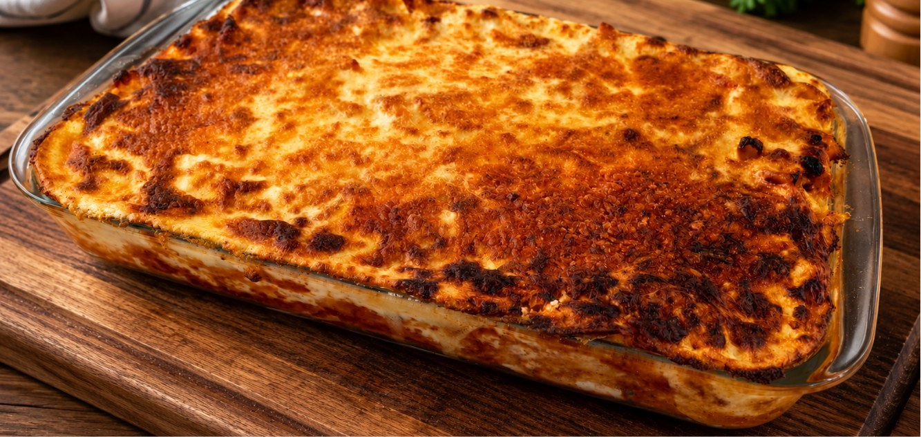 Beef pasta bake from the Pantry Challenge cookbook